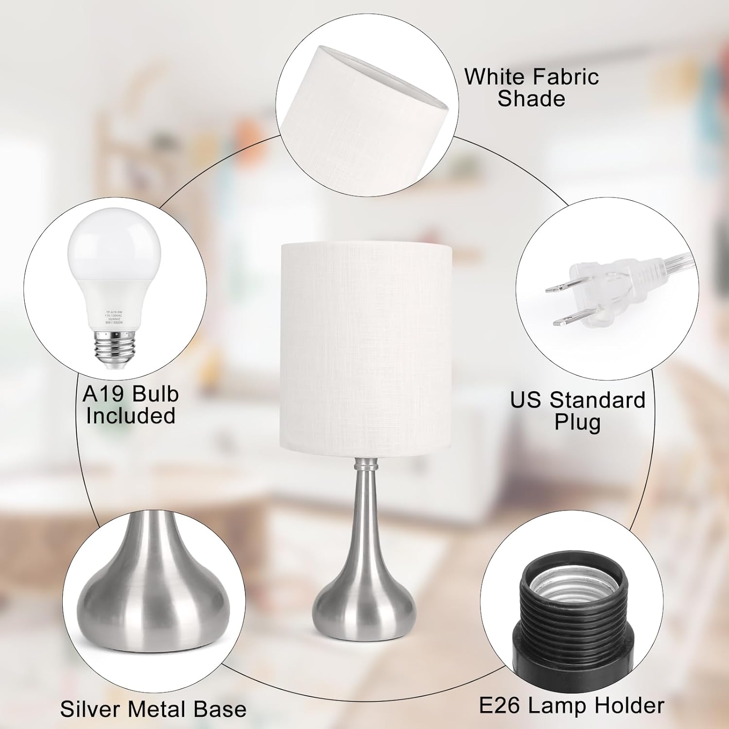 Dimmable Gold Table Lamp - View 3