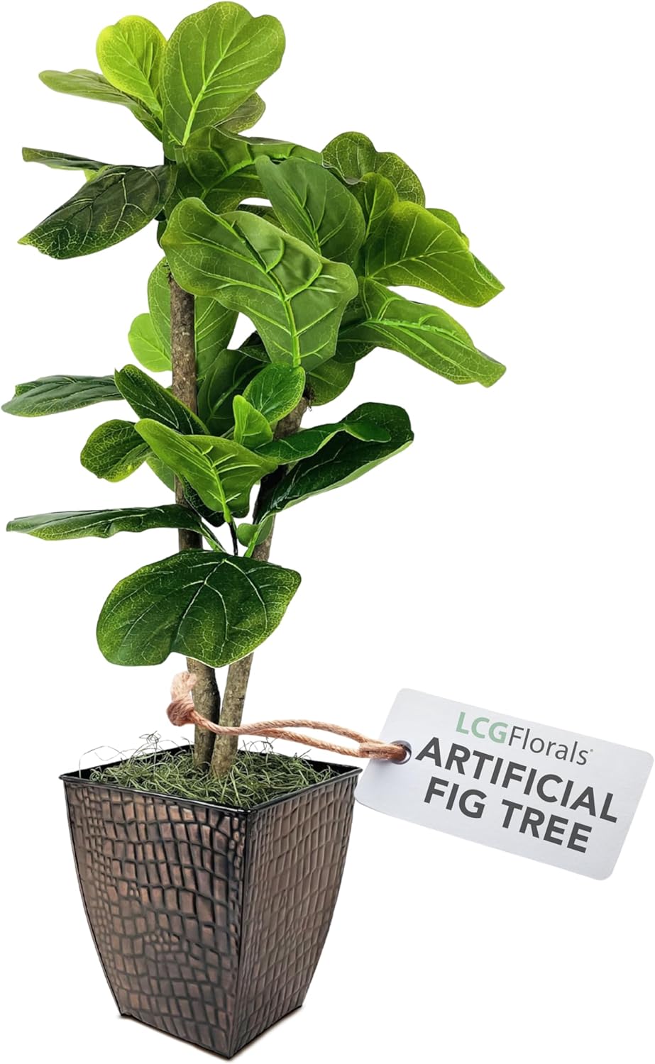 Boho Black Artificial Plant — Copper Metal