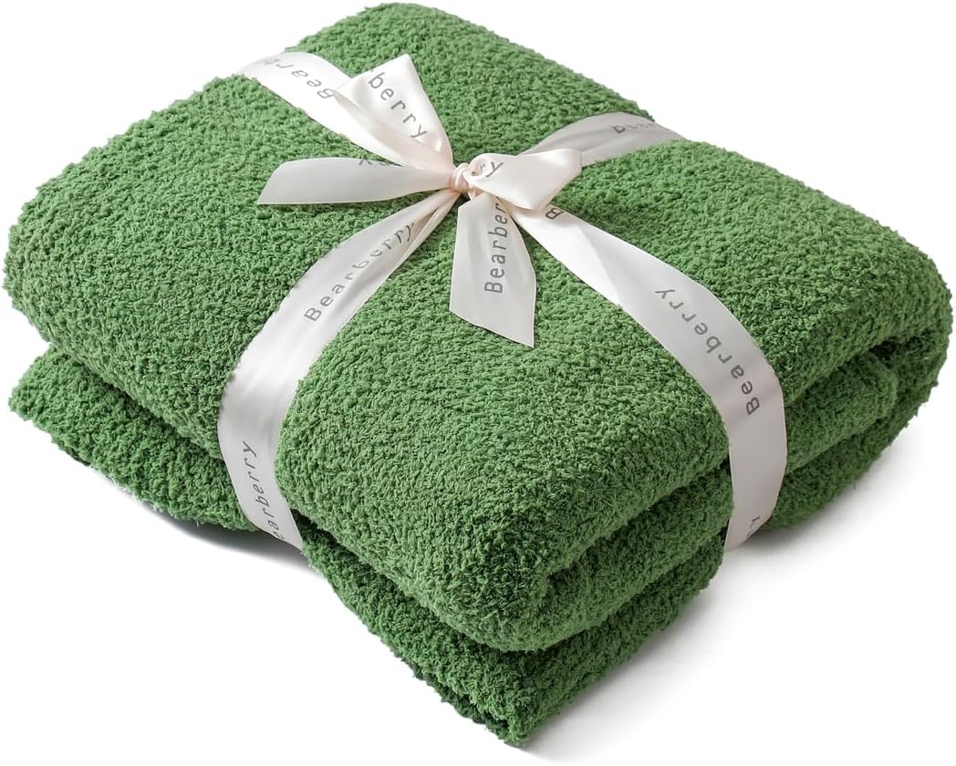 Beige Throw Pillow — Avocado Green