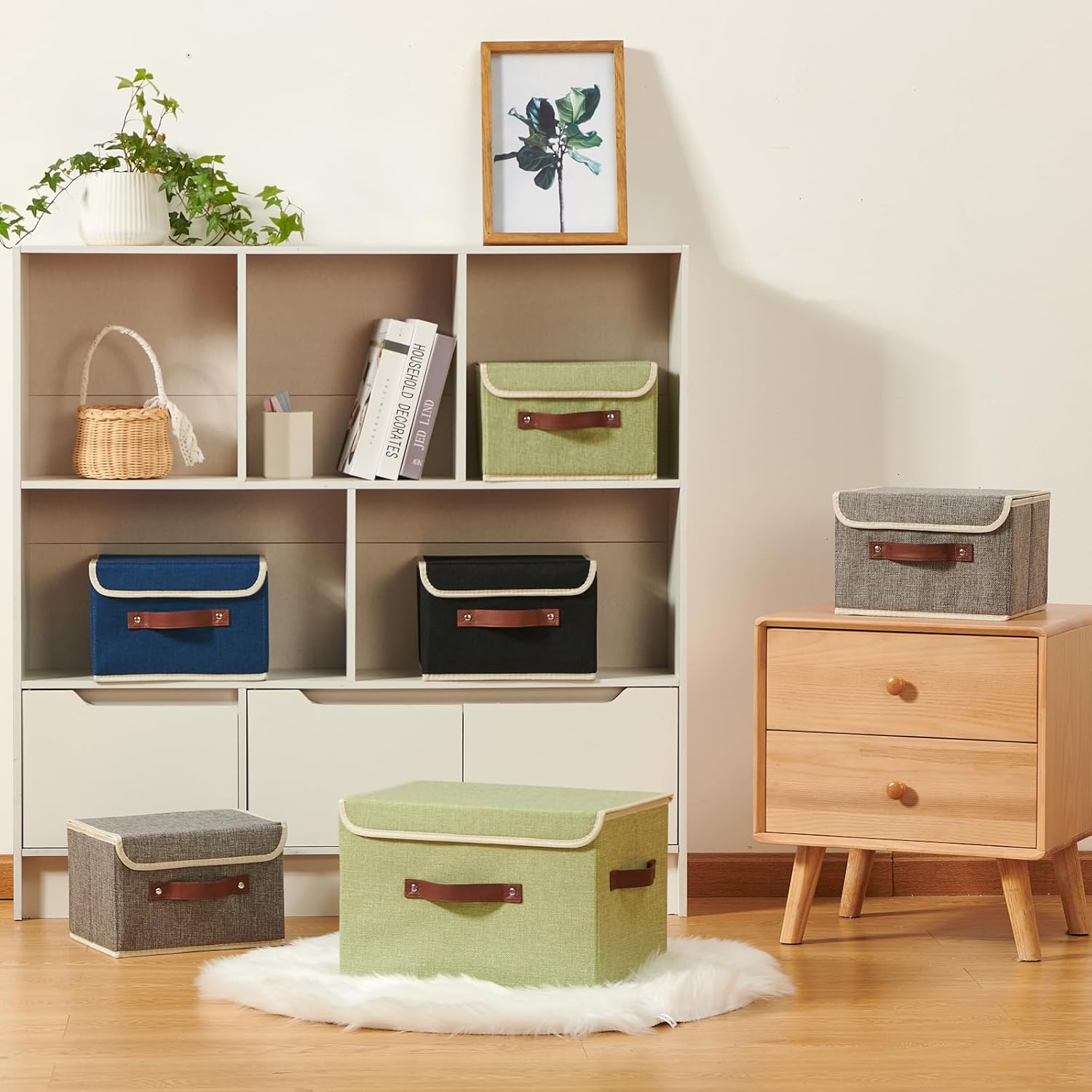 Linen Beige Storage Bin — Set of 1 - View 4