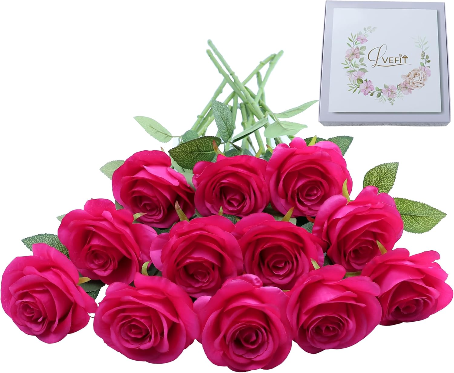 Beige Artificial Flowers — Hot Pink