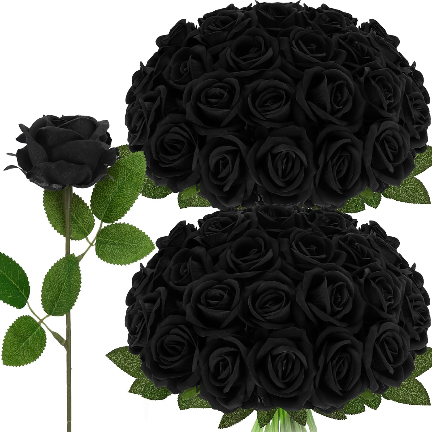 Black Artificial Flowers — Black
