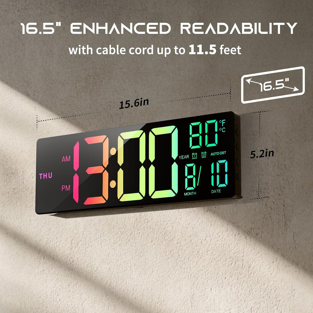 RGB Beige Wall Clock — 16.5" - View 5