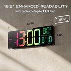 RGB Beige Wall Clock — 16.5" - View 5