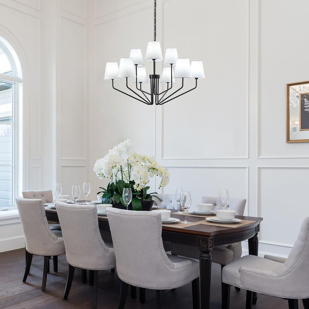 Farmhouse Black Chandelier - View 2