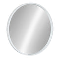 Round Modern Wood Wall Mirror — 21.6"