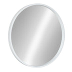 Round Modern Wood Wall Mirror — 21.6"