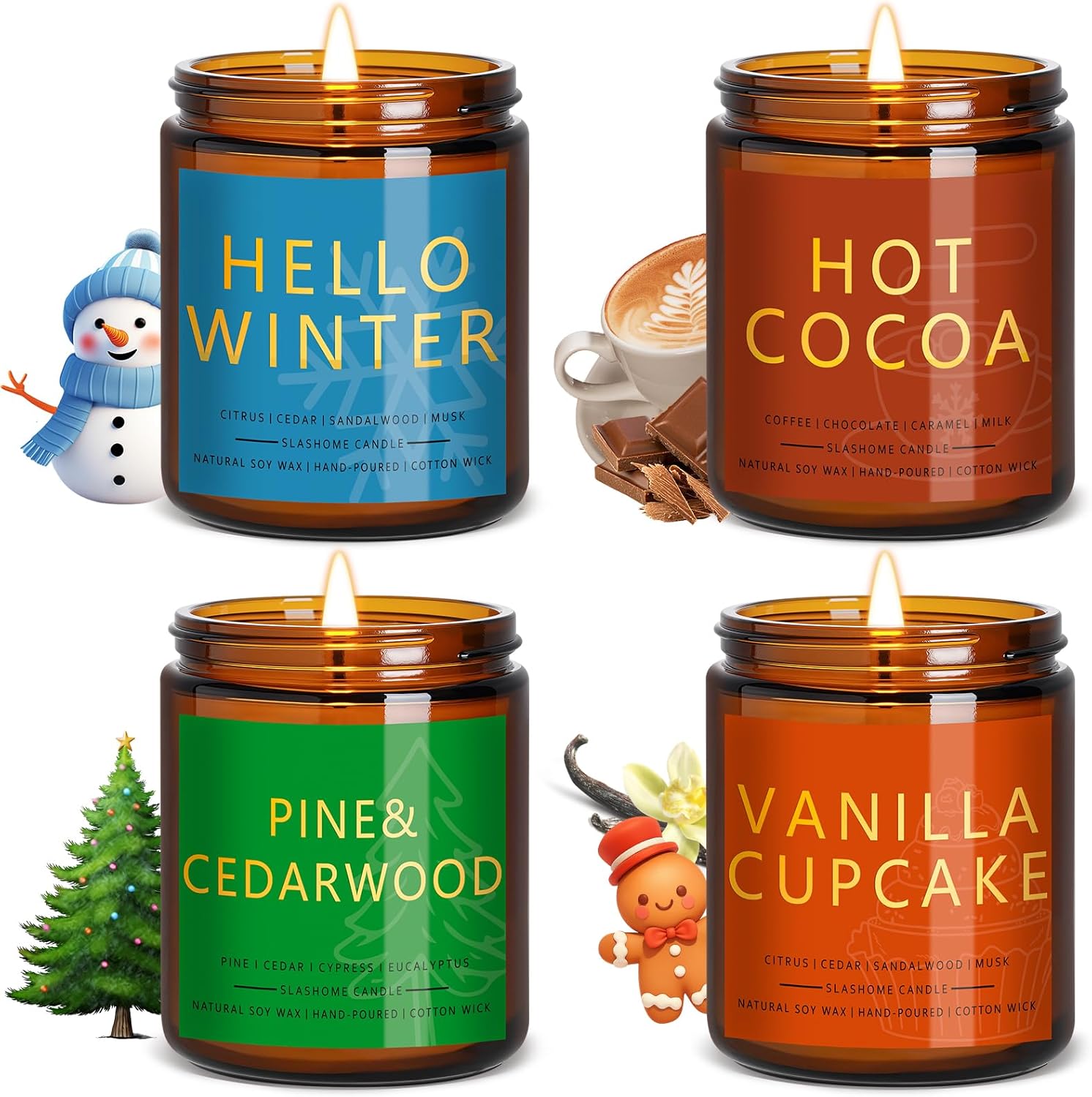 Soy Wood Scented Candle — Hello Winter