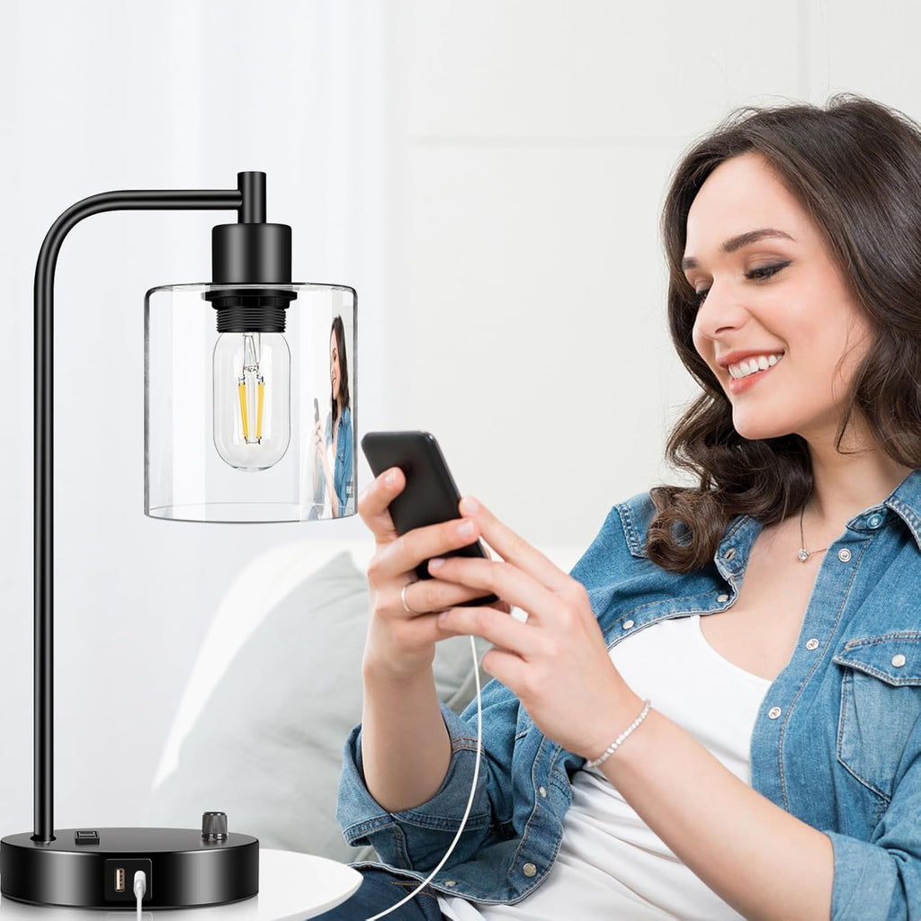 Dimmable Modern Black Desk Lamp - View 9