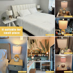 Boho Beige Bedside Lamp - View 6