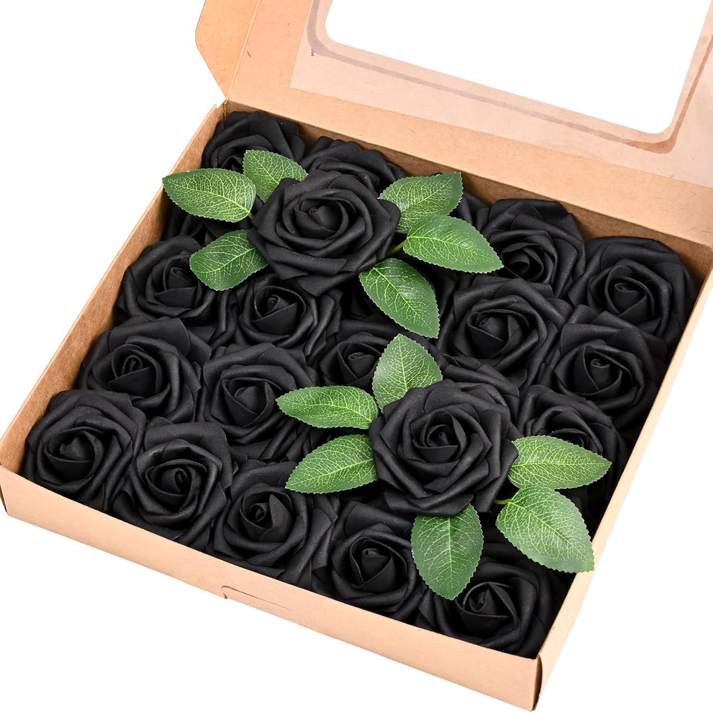 Black Artificial Flowers — Black