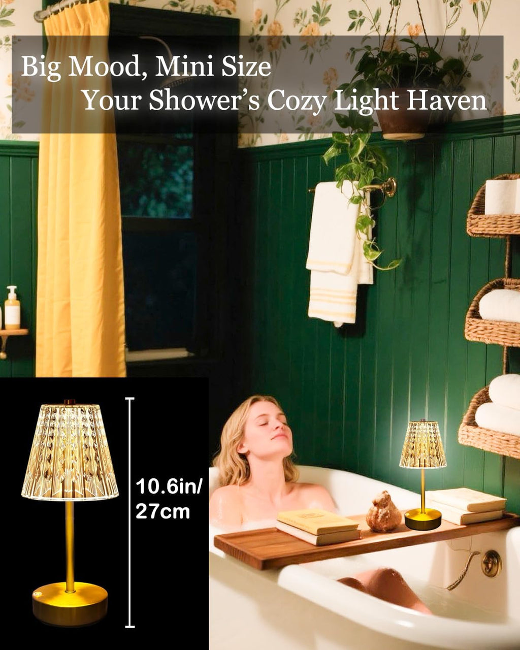 Cordless Luxe Black Table Lamp - View 4
