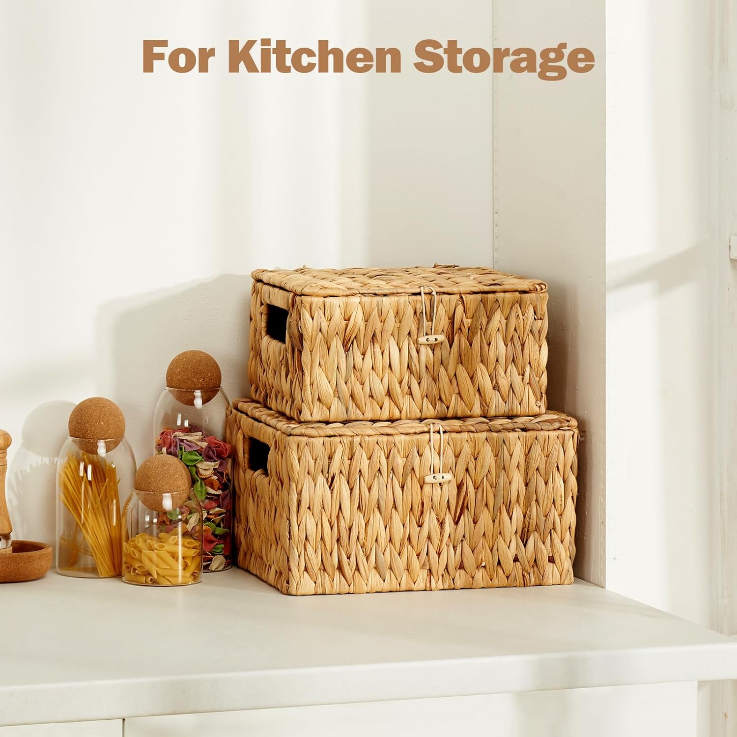 Boho Beige Storage Basket — 13" - View 5