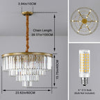 Adjustable Luxe Black Chandelier - View 5