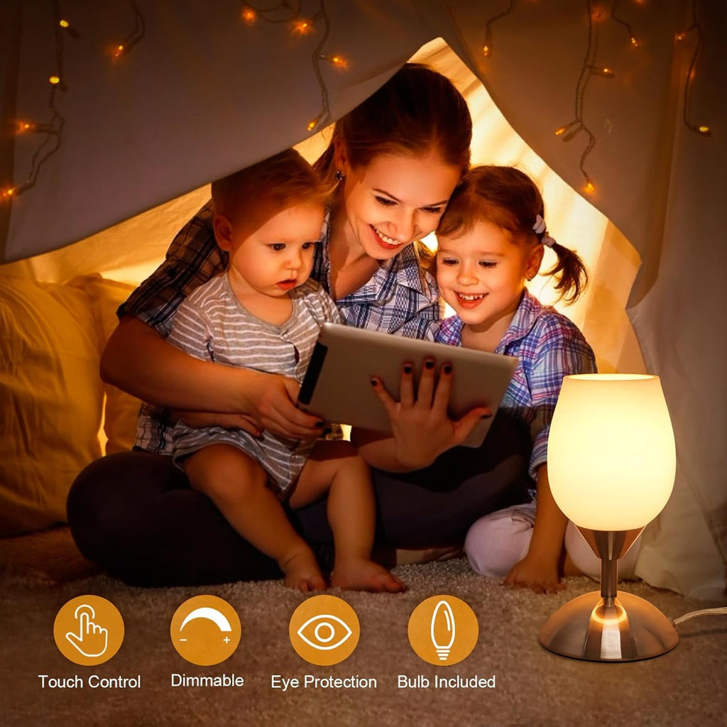 Dimmable Black Bedside Lamp - View 2