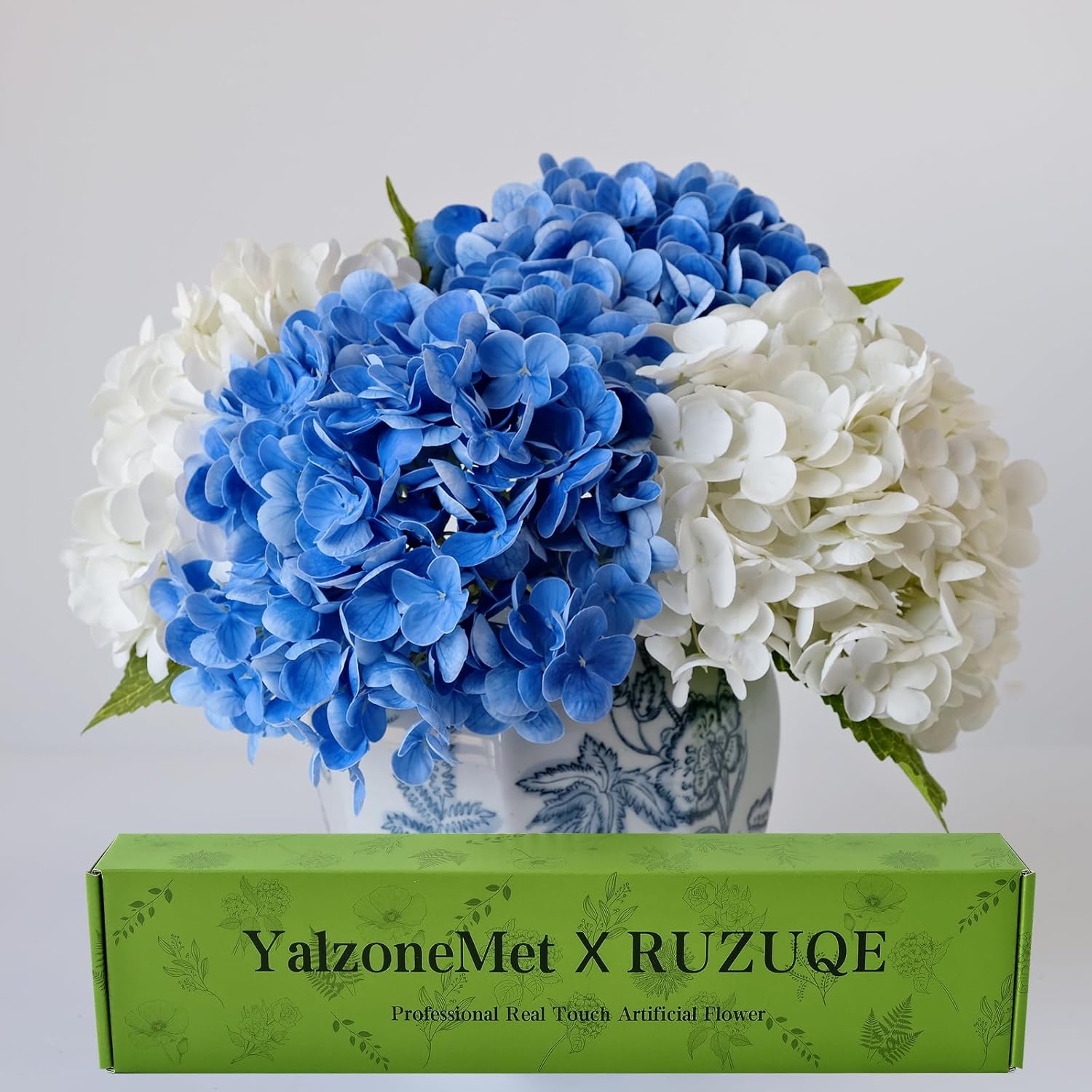 Blue Artificial Plant — 2-Light — White Dark Blue