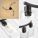 Farmhouse Black Chandelier — 9-Light - View 7