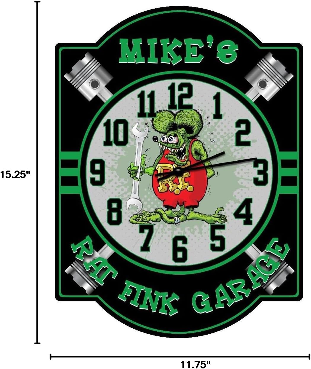 Green Wall Clock - View 5