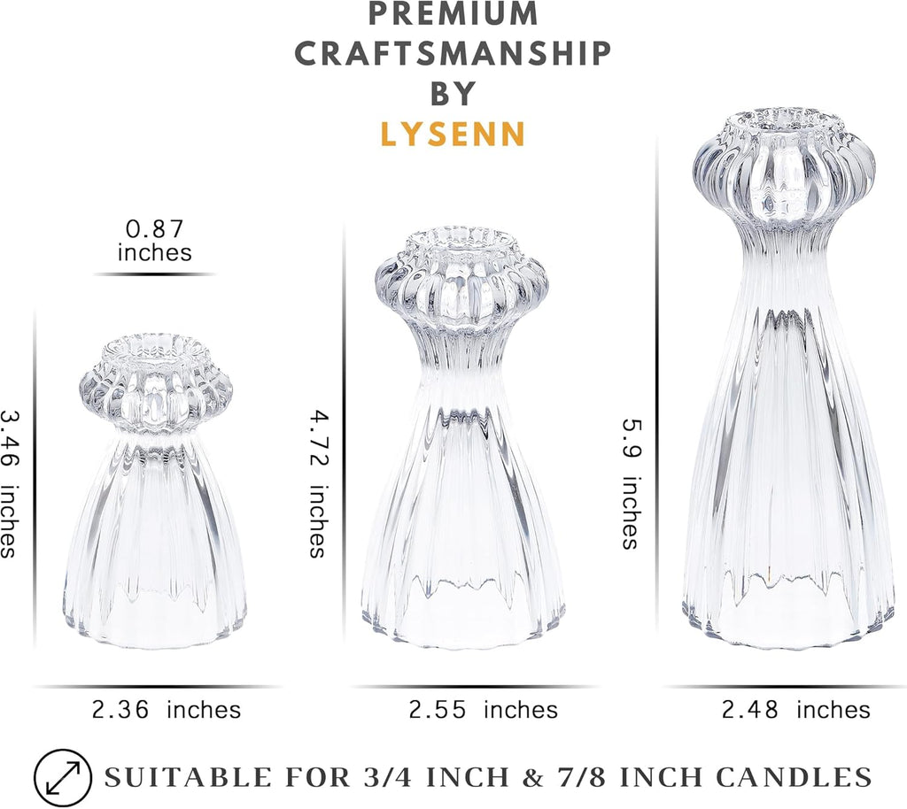 Blue Candle — Set of 3 - View 6