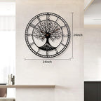 Battery Operated Mid-Century Metal Wall Clock — 24" - View 6