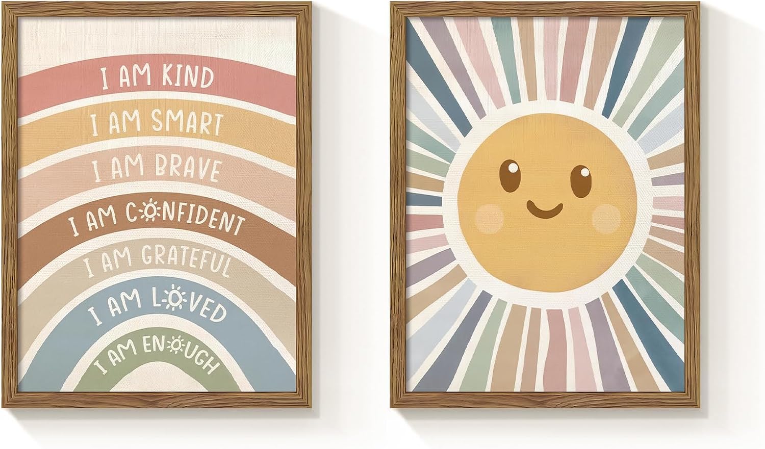 Framed Yellow Wall Decor — 16" — sunshine