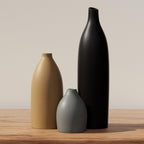 Modern Beige Flower Vase — Set of 3 — Multicolor