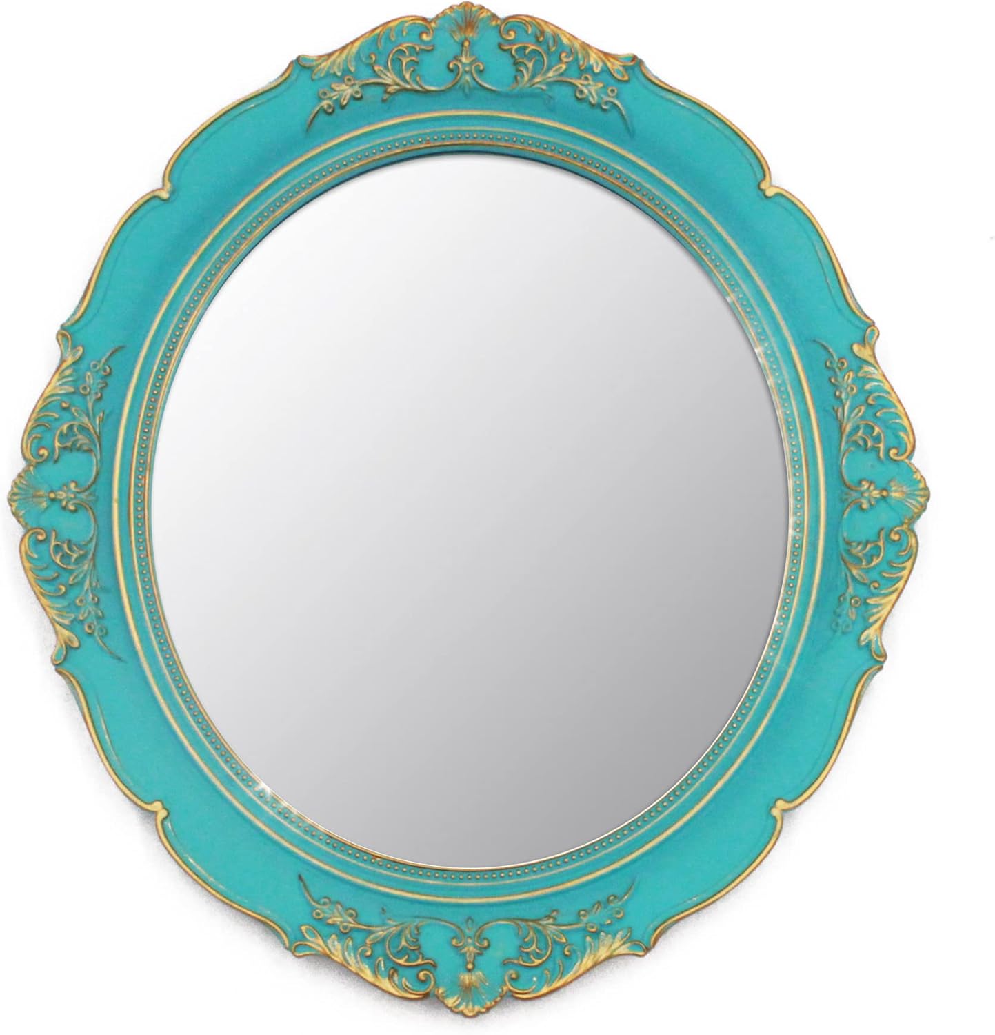 Oval Luxe Blue Wall Mirror — 8" — Blue
