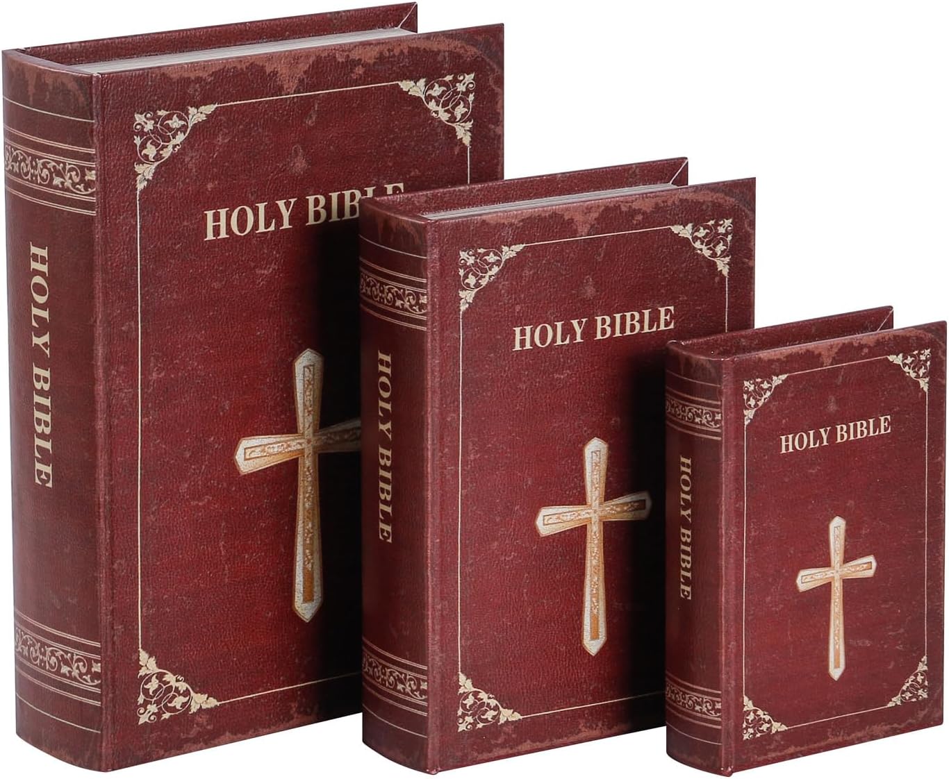 Vintage Blue Storage Basket — 3 x holy bible