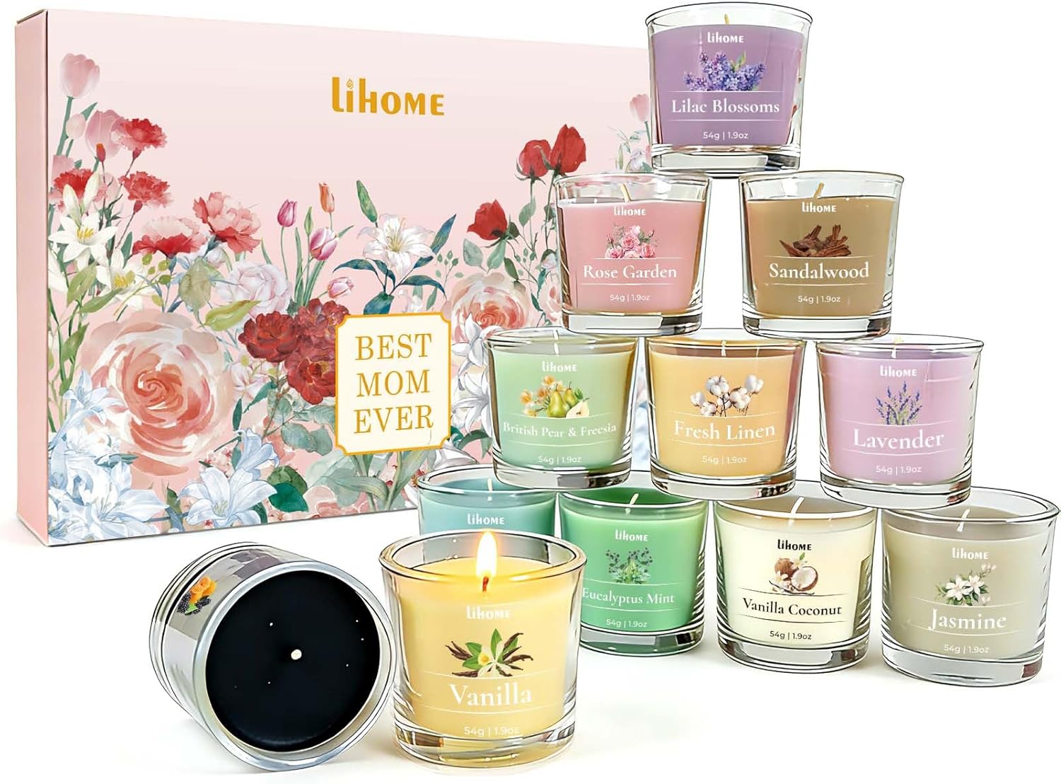 White Scented Candle — 12 Color
