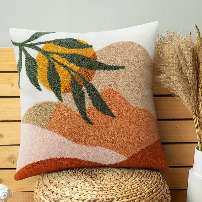 Boho Black Pillow Cover — 18" — Mountain