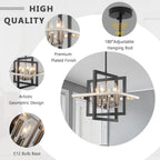 Modern Black Chandelier - View 4