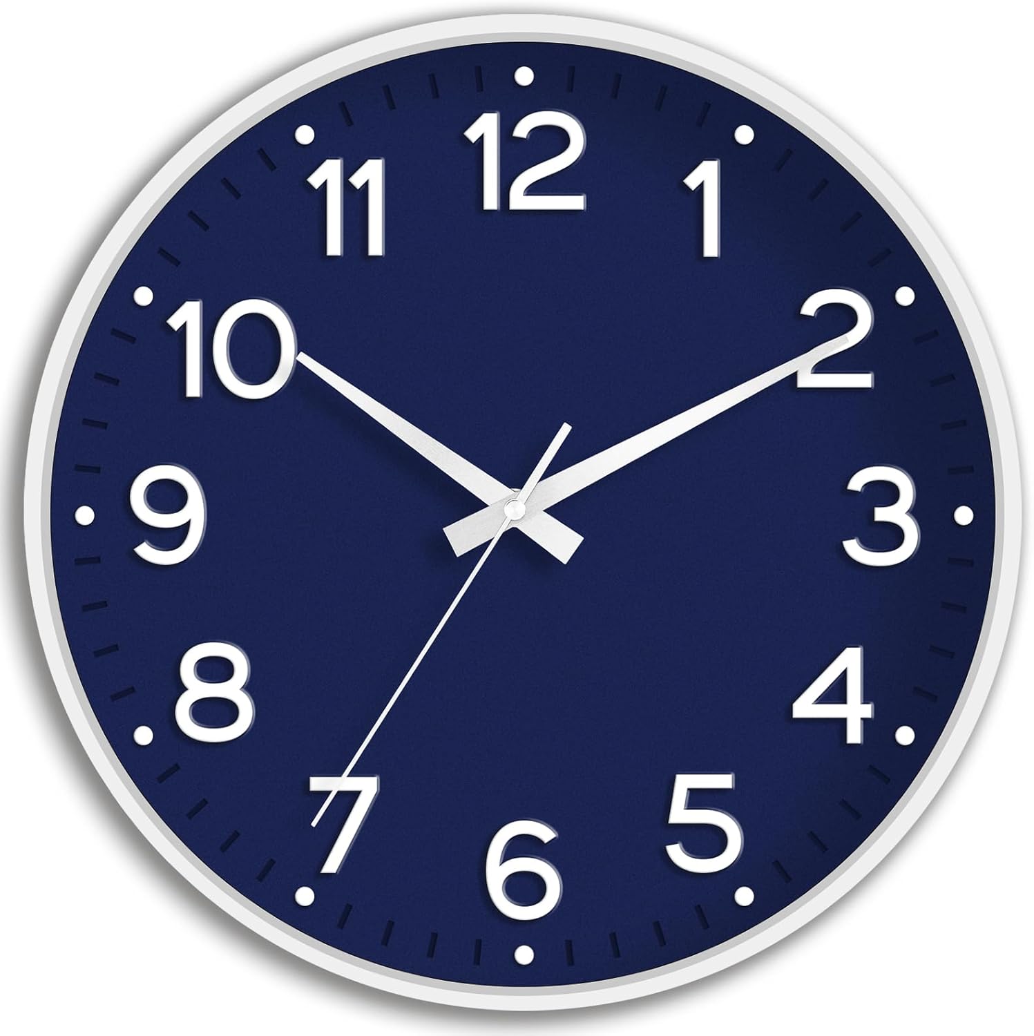 Battery Operated Luxe Black Wall Clock — 8" — 12 Inch