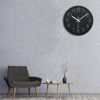 Battery Operated Black Wall Clock — 12" - View 6