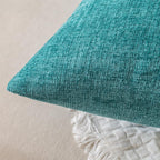 Chenille Boho Beige Throw Pillow Cover — 18" - View 5