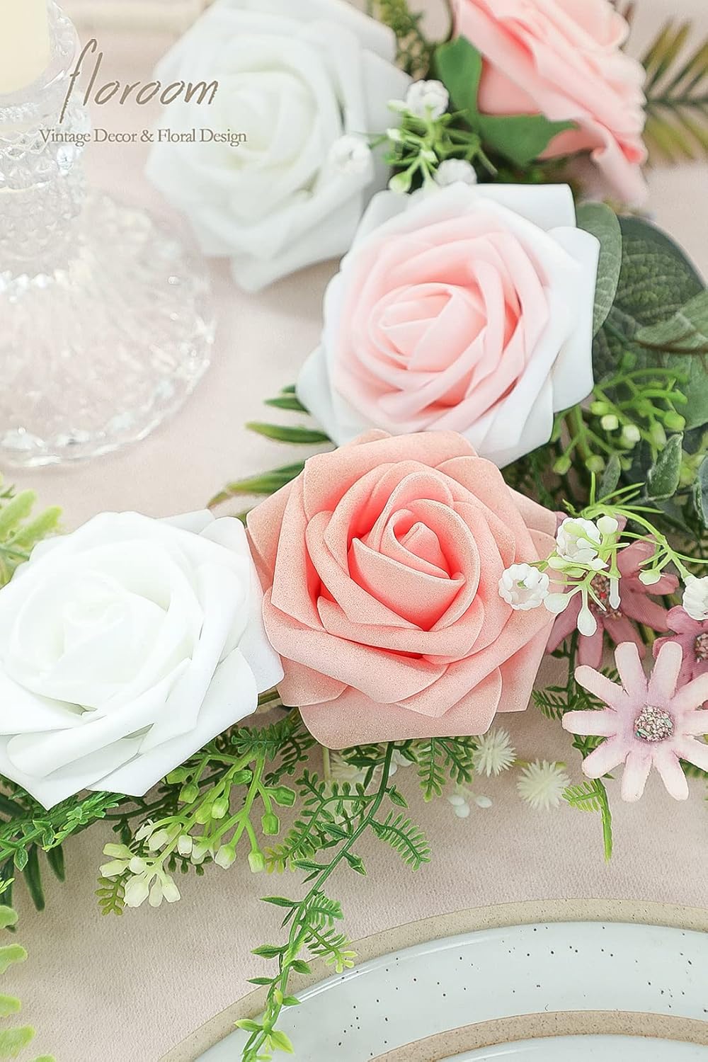 Beige Artificial Flowers — 3" - View 2