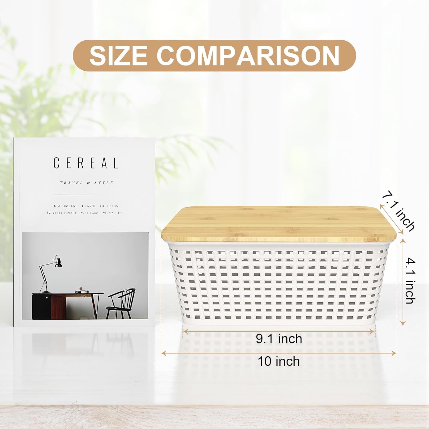 Beige Storage Bin — 10x7 - View 2