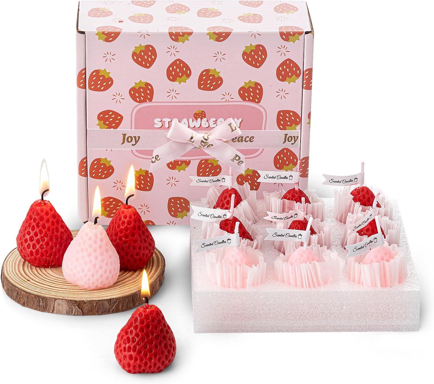 Scented Wax Candle Set — Strawberry