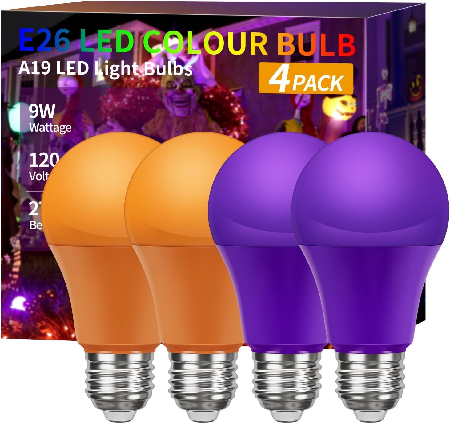 Green Smart Bulb — Set of 1 — Orange Purple