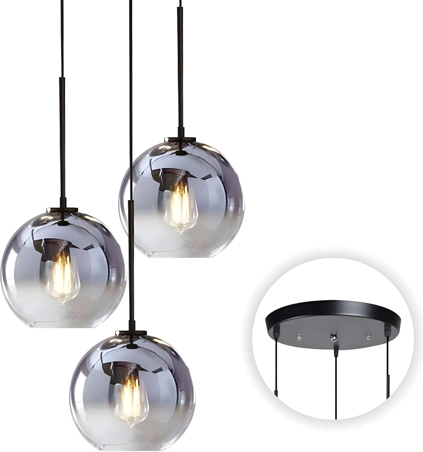 Luxe Gold Pendant Light — 1-Light — Sliver-20*3