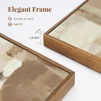 Framed Modern Beige Canvas Wall Art — 24" - View 4