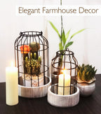 Farmhouse Metal Candle - View 8