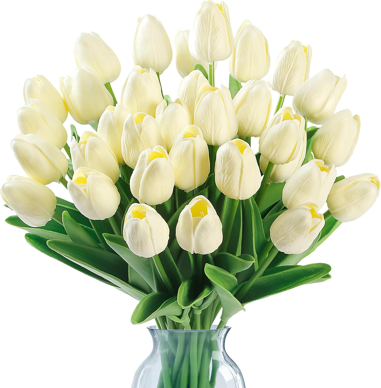 Green Artificial Flowers — 15 Pcs