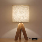 Linen Beige Nightstand Lamp — 4"