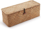 Rectangular Boho Beige Storage Basket — 5" - View 3