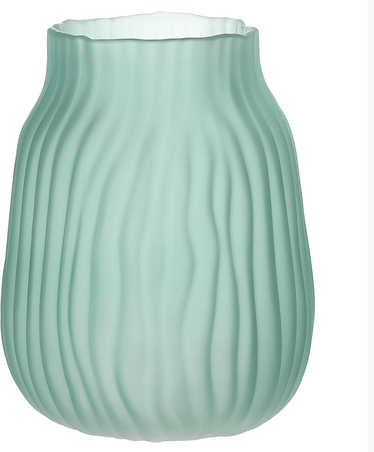 Boho Blue Decorative Vase — Frosted Green