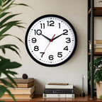 Battery Operated Modern Black Wall Clock — 18" - View 9
