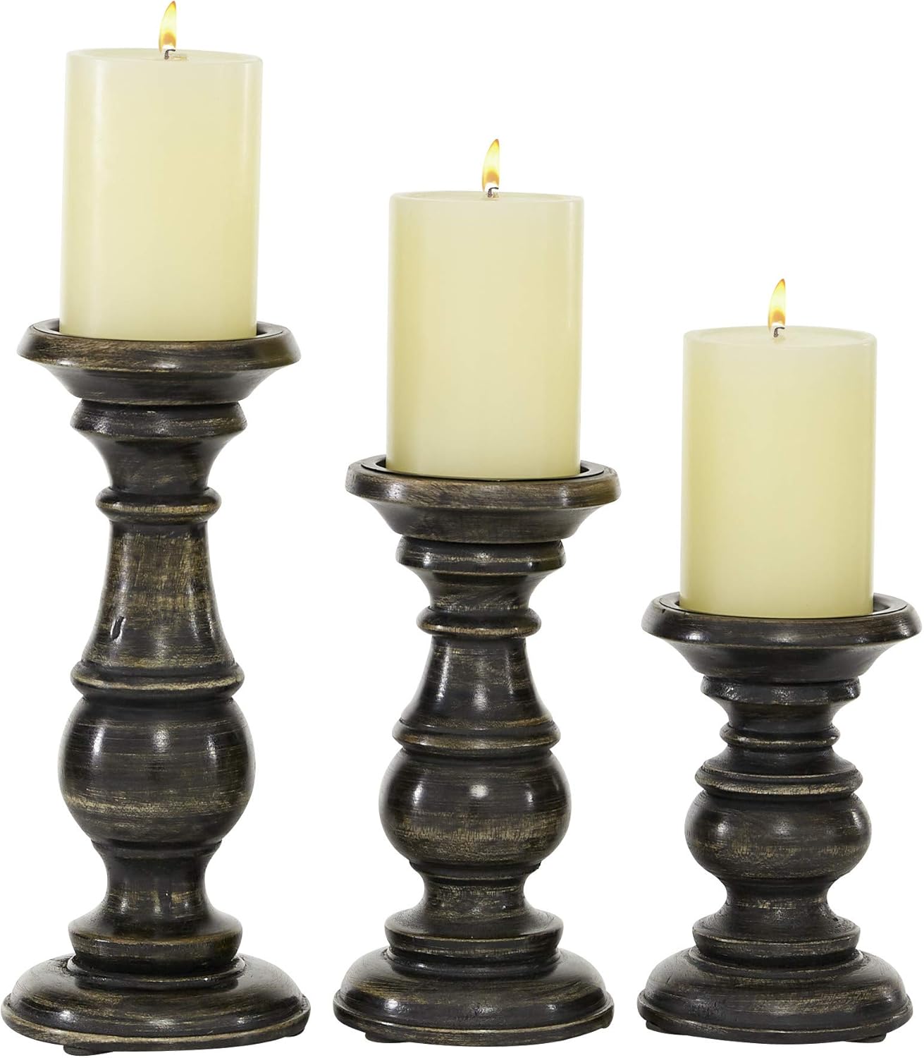 Farmhouse Black Pillar Candle — 6" — 6", 8", 10"