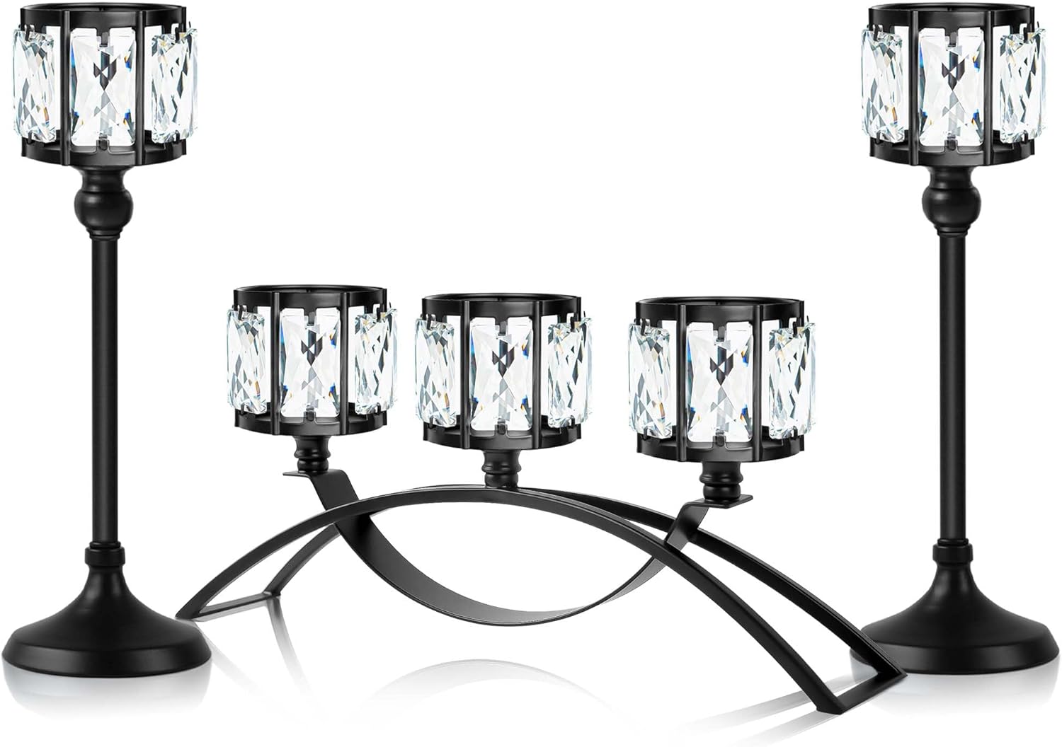Luxe Black Candle — 5-arm arched (3 pcs)