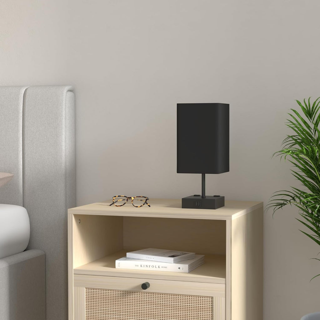 Dimmable Beige Bedside Lamp - View 2