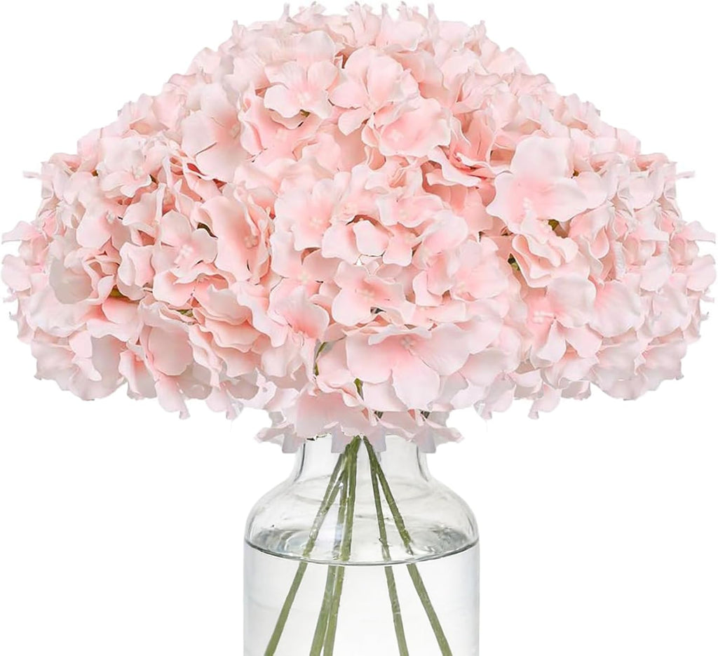 Beige Artificial Flowers — Set of 10 — Pink